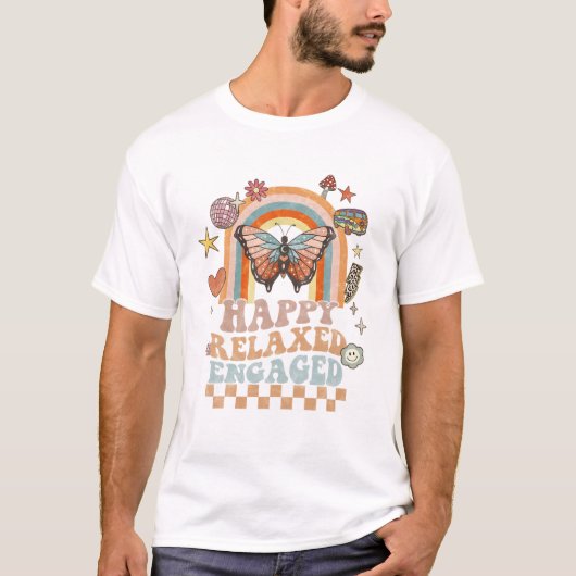 幸せでのんびりと没頭するABA Tシャツ (正面)