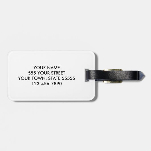 幸せでクリーミーな柴犬犬のカスタマイズ可能なラベル ラゲッジタグ (裏面横)