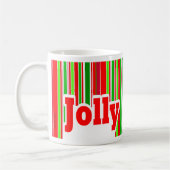 幸せでストライプですてきなマグ コーヒーマグカップ (左)