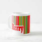 幸せでストライプでメリーなマグ コーヒーマグカップ (正面左)