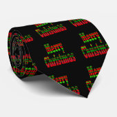 幸せでストライプなメリークリスマスのタイ ネクタイ (ロール)