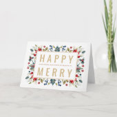 幸せでメリーな休日の挨拶状 シーズンカード (正面)