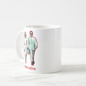 幸せで保守的なカップル コーヒーマグカップ (正面左)