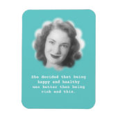 幸せで健康的なおもしろいヴィンテージ写真 マグネット (縦)