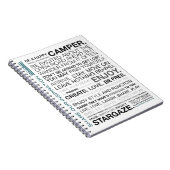 幸せで刺激を受けたなキャンピングカーのためのギフト項目 ノートブック (右側)