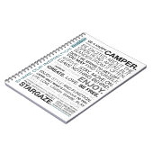 幸せで刺激を受けたなキャンピングカーのためのギフト項目 ノートブック (左側)