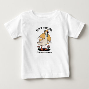 幸せで可愛いハッピーガチョウ ベビーTシャツ