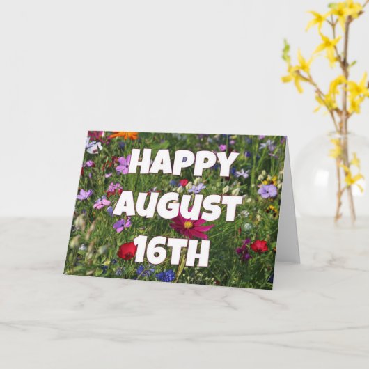 幸せで威厳があるな第16花カード カード (黄色い花)