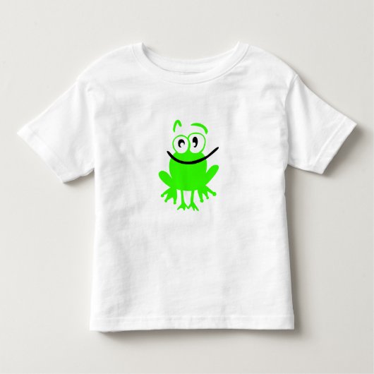 幸せで小さいカエル トドラーTシャツ (正面)