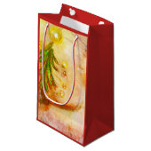 幸せで小さいクリスマスツリーのギフトバッグ スモールペーパーバッグ (正面アングル)