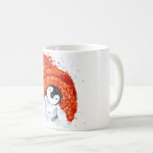 幸せで小さいペンギンのマグ コーヒーマグカップ (正面右)