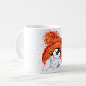 幸せで小さいペンギンのマグ コーヒーマグカップ (正面左)