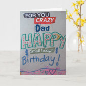 幸せで小さい予算の誕生日のパパによってカスタマイズカード カード (黄色い花)