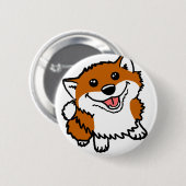 幸せで小さいShiba 缶バッジ (正面&裏面)