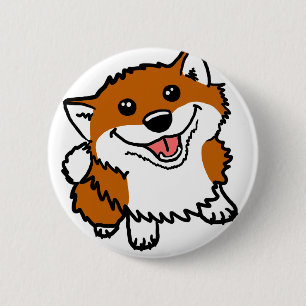 幸せで小さいShiba 缶バッジ