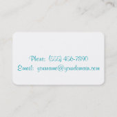 幸せで小さく青い鳥及び緑の葉のテレホンカード コーリングカード (裏面)