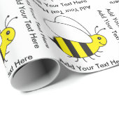 幸せで忙しいのまわりにのかわいい金ゴールドおよび黒 ラッピングペーパー (ロールコーナー)