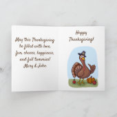 幸せで楽しい感謝祭を！ サンキューカード (内部)