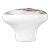 幸せで白いピットブルテリア セラミックノブ (側面)