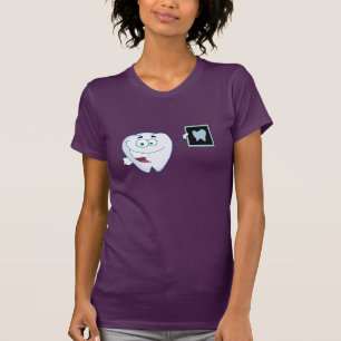 幸せで白い歯レディースTシャツ Tシャツ