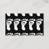 幸せで白い足、 名刺 (裏面)