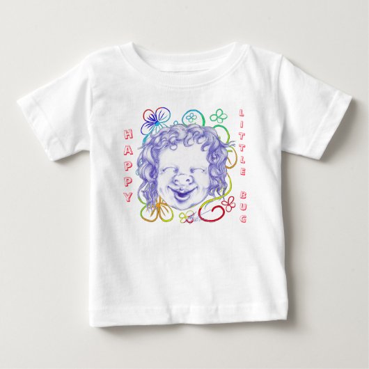 幸せで笑顔があふれる ベビーTシャツ (正面)