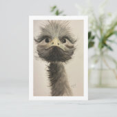 幸せで自信のあるEmuノートカード/サンキューカード サンキューカード (スタンド正面)