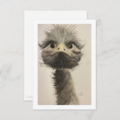 幸せで自信のあるEmuノートカード/サンキューカード サンキューカード (正面/裏面)