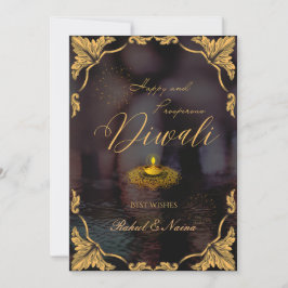 幸せで豊かなDiwaliカスタマイズ シーズンカード