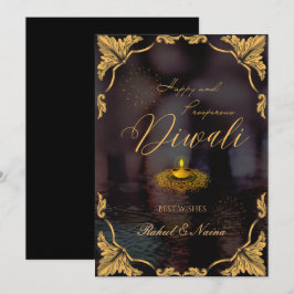 幸せで豊かなDiwaliカスタマイズ シーズンカード