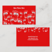 幸せで赤い足、あなたの名前ここに 名刺 (正面/裏面)