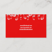 幸せで赤い足、あなたの名前ここに 名刺 (裏面)