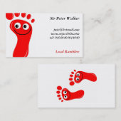 幸せで赤い足 名刺 (正面/裏面)