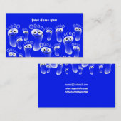 幸せで青い足、あなたの名前ここに 名刺 (正面/裏面)