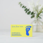 幸せで青い足 名刺 (スタンド正面)