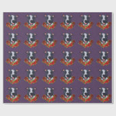 幸せで青および白いAPBTの包装紙 ラッピングペーパー (フラット)