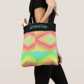 幸せで魔法のトロピカルカラー トートバッグ (クローズアップ)