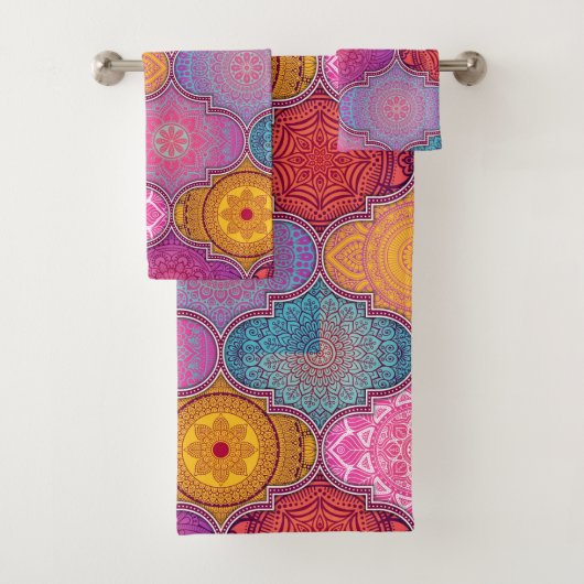 幸せで鮮やかな種族のボヘミアのBathタオル バスタオルセット (インサイチュ)