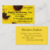 幸せで黄色いヒマワリ 名刺 (正面/裏面)