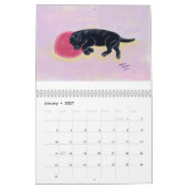 幸せで黒いラブラドールのカレンダー2018年のB カレンダー (1月 2027)