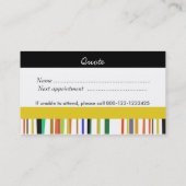 幸せで、かわいいサロンの理容師のアポイントメント 予約カード (裏面)