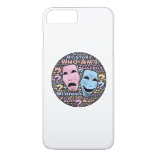 幸せで、悲しいマスクの漫画 iPhone 8 PLUS/7 PLUSケース