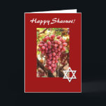 幸せでShavuot赤いブドウかダビデの星 シーズンカード<br><div class="desc">このかわいらしいレッド・カードは美しく赤いブドウおよびShavuotのユダヤ人の休日を祝うダビデの星を特色にします!  名前入りが望むものを言うためにある場合もありますの中で。 イメージはhttp://www.public-domain-image.com/からの許可の公有地です</div>