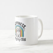 幸せとはしっぽを振ること 犬好きデザイン_1 コーヒーマグカップ (正面右)