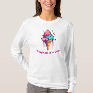 幸せとはアイスクリームコーン Tシャツ