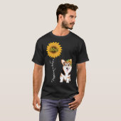 幸せとはコーギーのミミであること Tシャツ (正面フル)