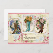 幸せとはステームパンクビクトリアンブーツはがき ポストカード (正面/裏面)