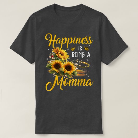 幸せとはママのヒマワラバーズグランド Tシャツ (デザイン正面)