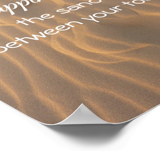 幸せとは砂の指の間の引用文 ポスター (角)