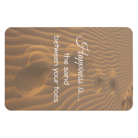 幸せとは砂の指の間の引用文 マグネット (横)